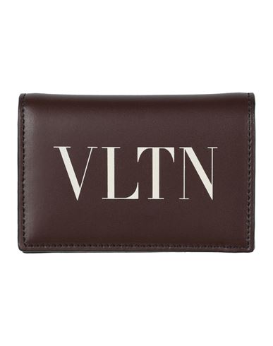 Shop Valentino Garavani Man Wallet Dark Brown Size - Leather
