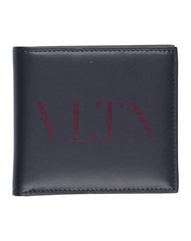 Shop Valentino Garavani Man Wallet Midnight Blue Size - Leather