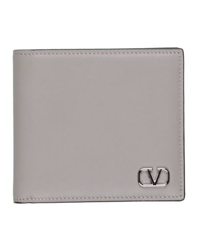 Shop Valentino Garavani Man Wallet Grey Size - Leather