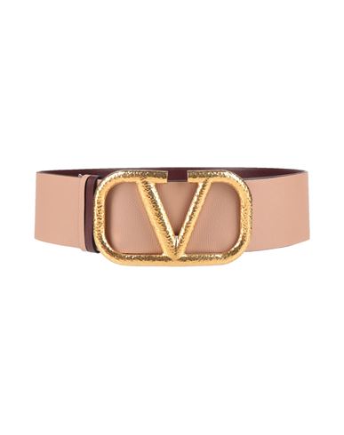 Shop Valentino Garavani Woman Belt Blush Size 36 Leather In Pink