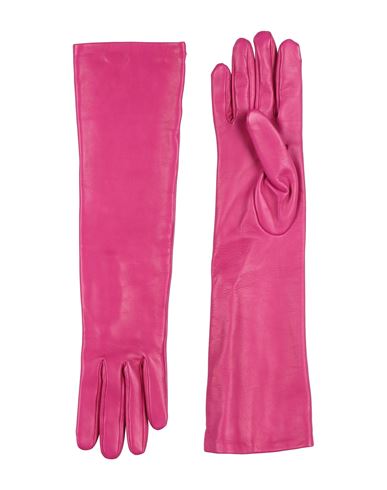 Shop Crida Milano Woman Gloves Magenta Size 7.5 Leather