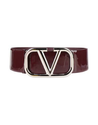 Shop Valentino Garavani Woman Belt Deep Purple Size 38 Leather
