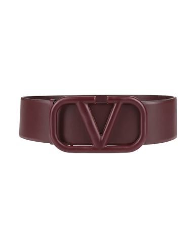 Shop Valentino Garavani Woman Belt Deep Purple Size 32 Leather