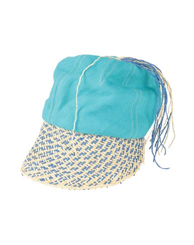 Shop Stephen Jones Millinery Woman Hat Turquoise Size 7 ⅛ Textile Fibers In Blue