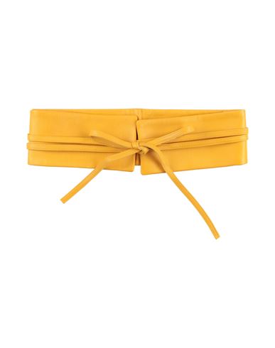 Shop Giani Woman Belt Ocher Size Onesize Leather In Yellow