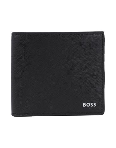 Shop Hugo Boss Boss Man Wallet Black Size - Leather