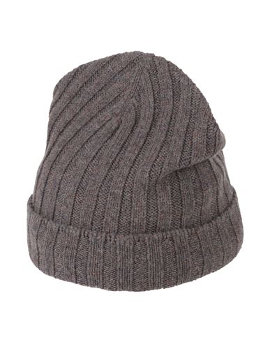 Shop Gran Sasso Man Hat Lead Size Onesize Virgin Wool, Polyamide, Elastane In Grey
