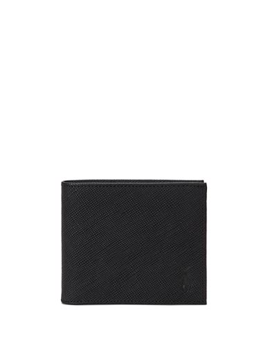 Shop Polo Ralph Lauren Saffiano Leather Billfold Wallet Man Wallet Black Size - Cow Leather