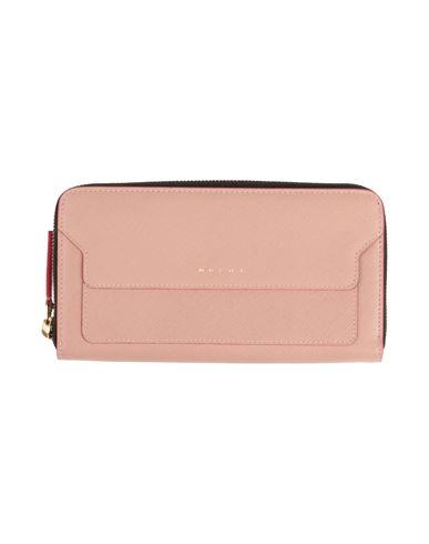 Shop Marni Woman Wallet Blush Size - Cow Leather, Ovine Leather In Pink