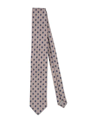 Shop Canali Man Ties & Bow Ties Sand Size - Wool In Beige