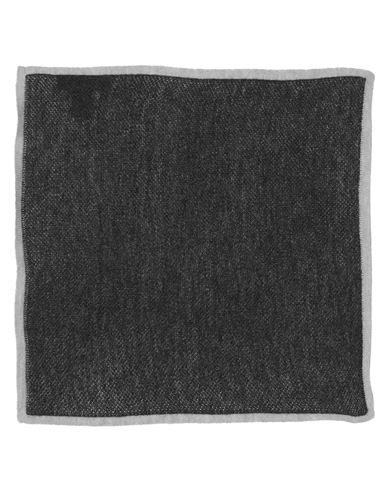 Canali Man Scarf Steel Grey Size - Silk, Cashmere In Grey