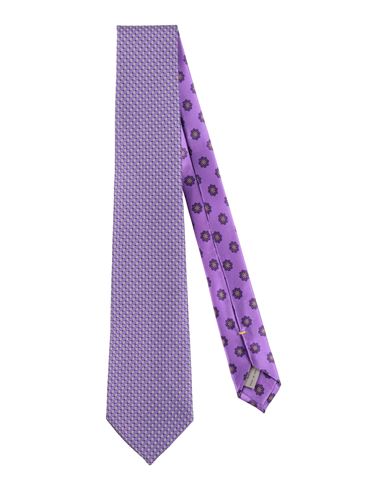 Shop Canali Man Ties & Bow Ties Purple Size - Silk
