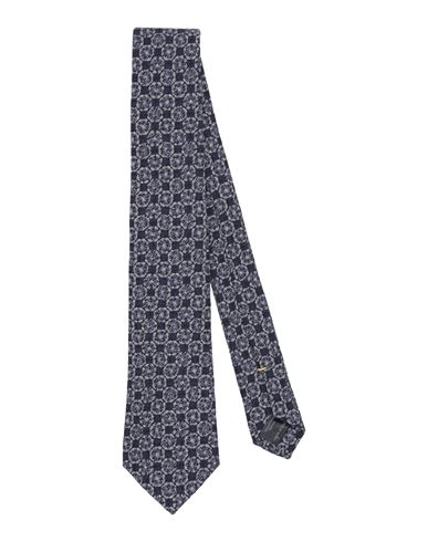 Shop Canali Man Ties & Bow Ties Midnight Blue Size - Wool, Cotton