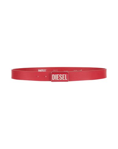 Shop Diesel Woman Belt Brick Red Size 39.5 Cow Leather