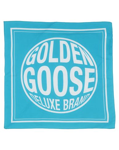 Golden Goose Man Scarf Azure Size - Cotton In Blue