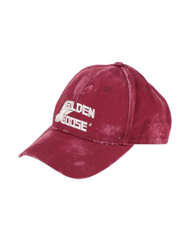Shop Golden Goose Woman Hat Burgundy Size Onesize Cotton In Red