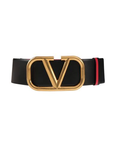Valentino Garavani Woman Belt Black Size 36 Leather, Metal