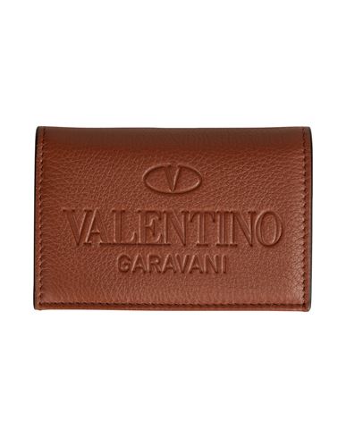 Valentino Garavani Man Wallet Camel Size - Leather In Brown