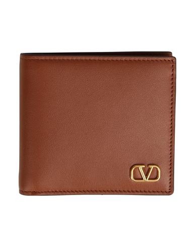 Valentino Garavani Man Wallet Camel Size - Leather In Brown