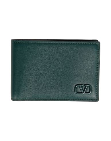 Valentino Garavani Man Wallet Green Size - Leather
