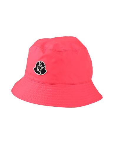Moncler Man Hat Coral Size L Polyester In Red