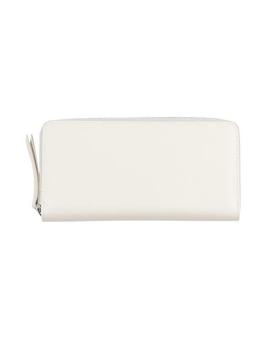 Maison Margiela Woman Wallet Cream Size - Cow Leather, Brass, Zinc, Aluminum, Copper