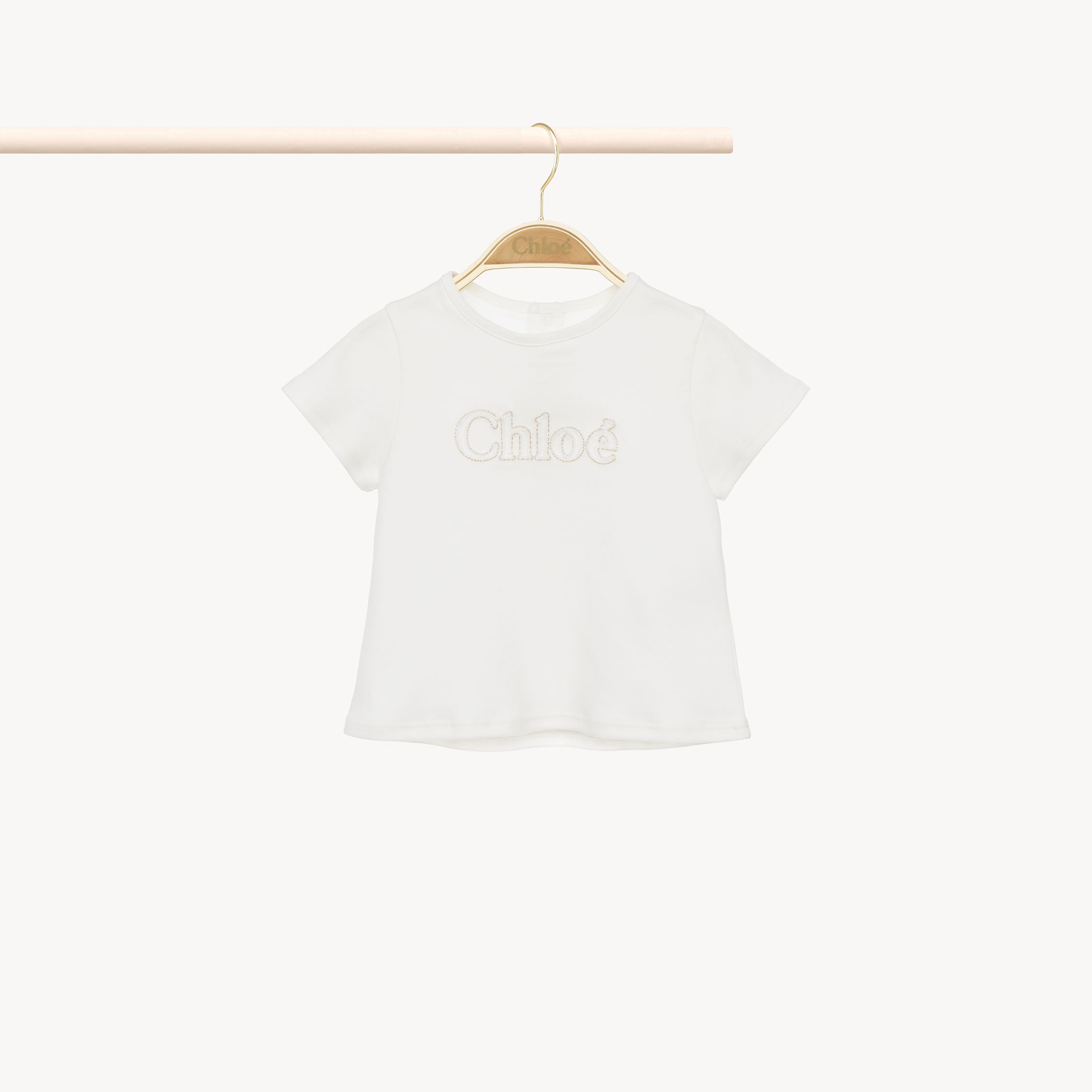 Chloé T-shirt Fille Blanc Taille 3 100% Coton In White