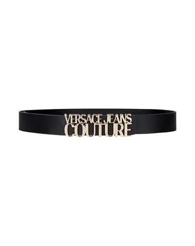 Versace Jeans Couture Woman Belt Black Size 36 Calfskin