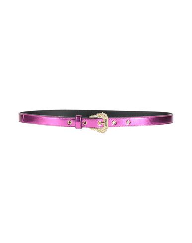 Versace Jeans Couture Woman Belt Fuchsia Size 30 Leather, Polyurethane Coated In Pink