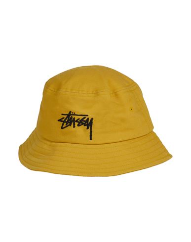 Stussy Man Hat Mustard Size S/m Acrylic, Wool In Yellow