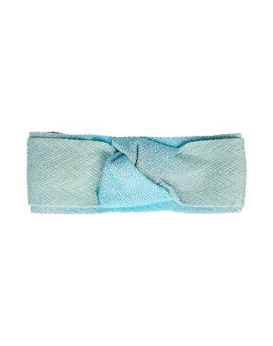 Shop Missoni Woman Hair Accessory Sky Blue Size - Viscose, Polyester