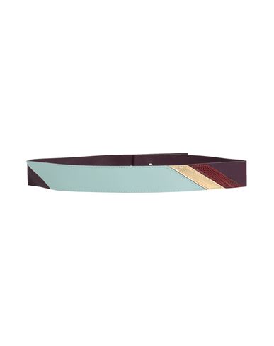 Shop Missoni Woman Belt Turquoise Size 28 Leather In Blue