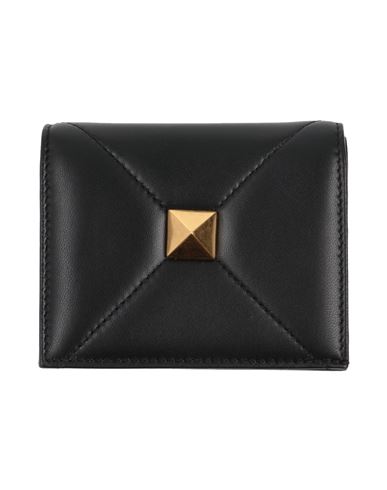 Shop Valentino Garavani Woman Wallet Black Size - Leather
