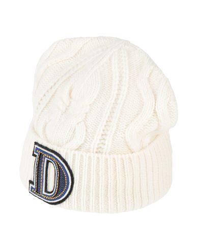 Shop Dondup Woman Hat Cream Size Onesize Wool, Polyamide In White