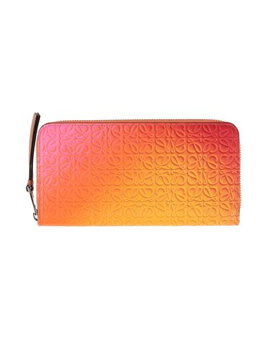 Loewe Woman Wallet Orange Size - Leather