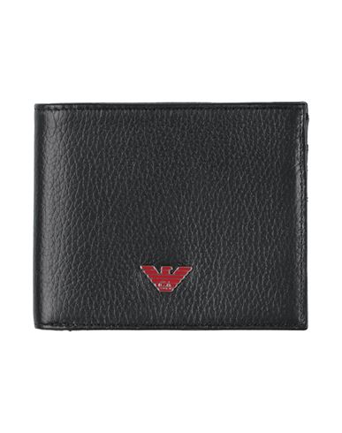 Shop Emporio Armani Man Wallet Black Size - Leather