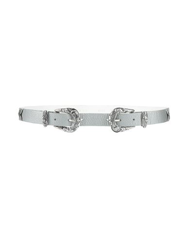 Shop Orciani Woman Belt Silver Size 34 Leather