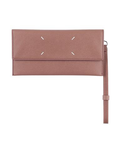 Maison Margiela Wallet Dove Grey Size - Cow Leather, Brass In Pink