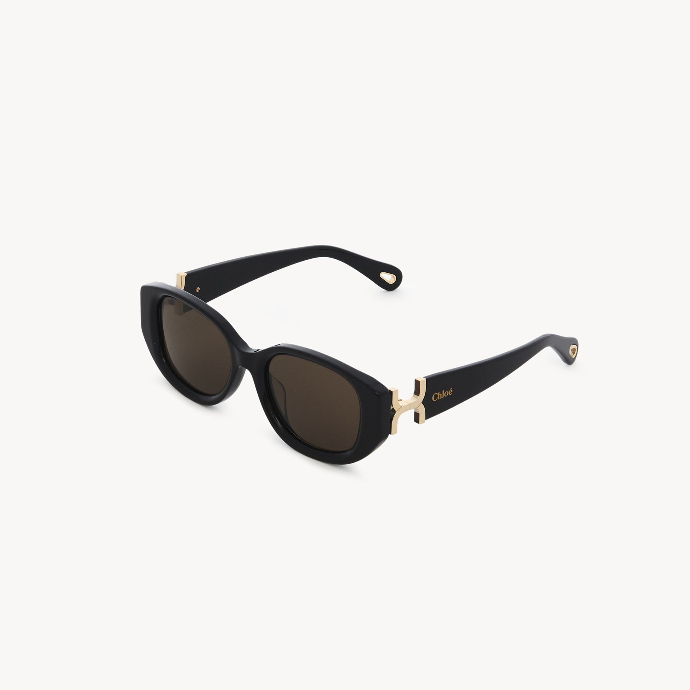 Chloé Marcie Sunglasses Brown Size Onesize 100% Acetate In Black