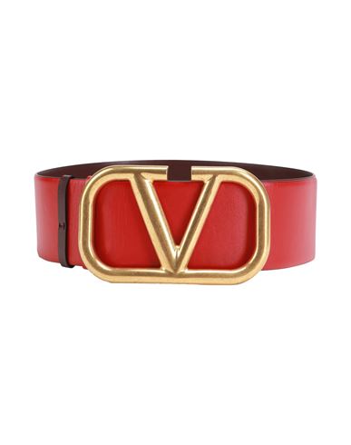 Valentino Garavani Woman Belt Red Size 34 Leather