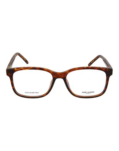 Saint Laurent Square-frame Injection Optical Frames Man Eyeglass Frame Brown Size 56 Plastic Materia