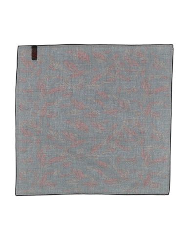 Zegna Man Scarf Midnight Blue Size - Cotton In Gray