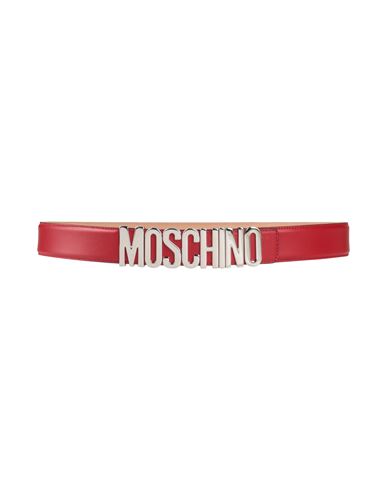 Shop Moschino Man Belt Brick Red Size 32 Leather