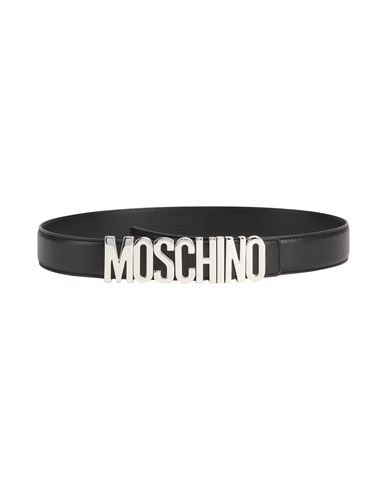 Shop Moschino Man Belt Black Size 34 Leather