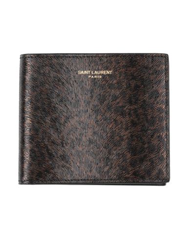 Shop Saint Laurent Man Wallet Dark Brown Size - Leather