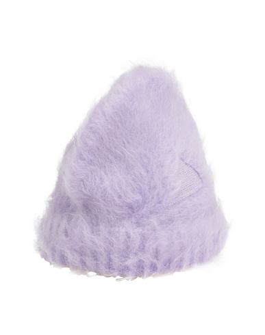 Shop Bottega Veneta Woman Hat Light Purple Size L Wool, Mohair Wool, Polyamide, Elastane