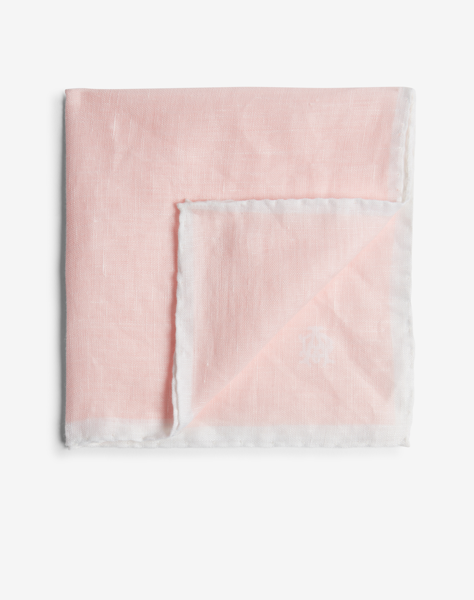 Shop Dunhill Linen Pocket Square With Contrast Border In Pink