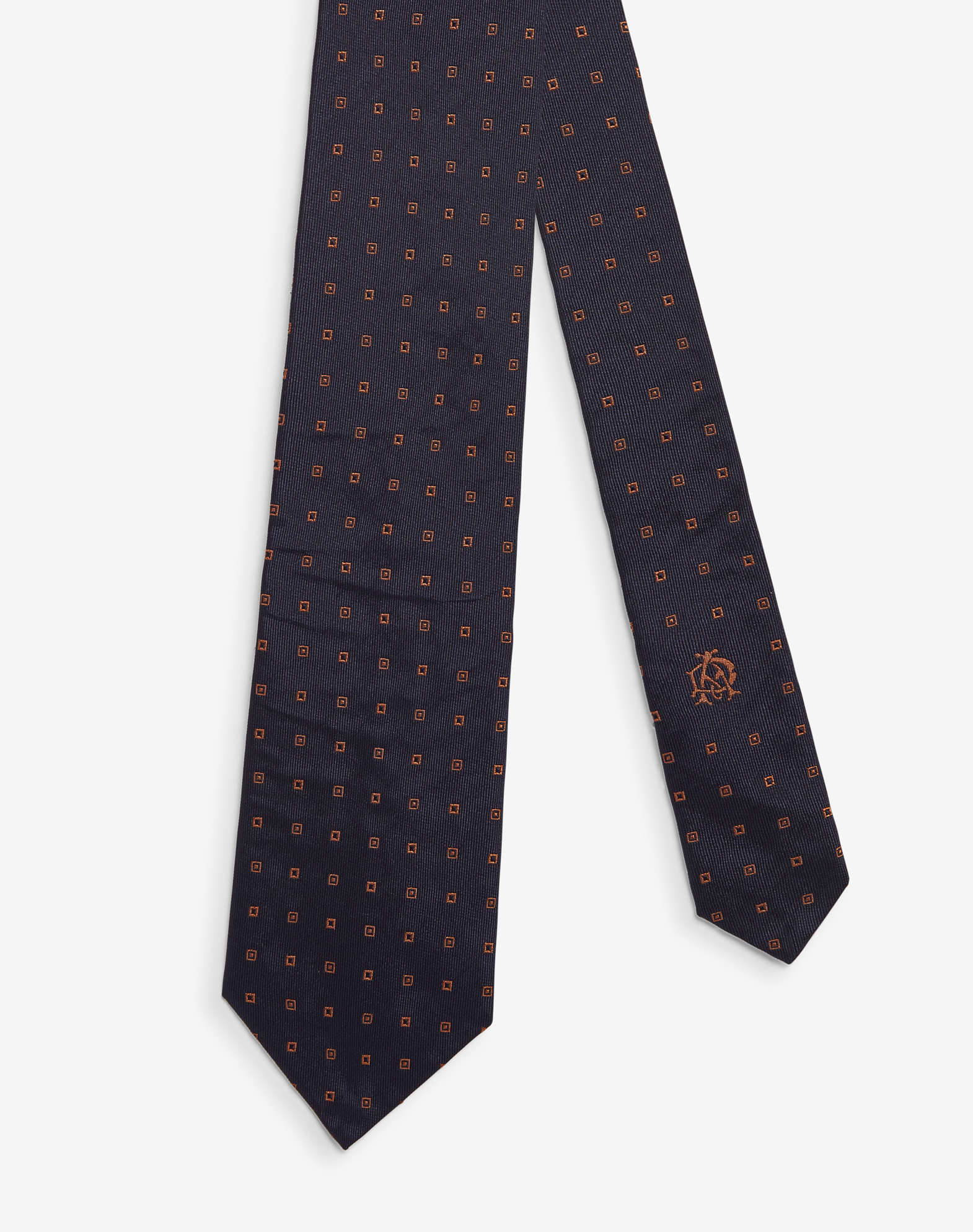 Dunhill Silk Square Neats Woven Tie 8.5cm In Blue