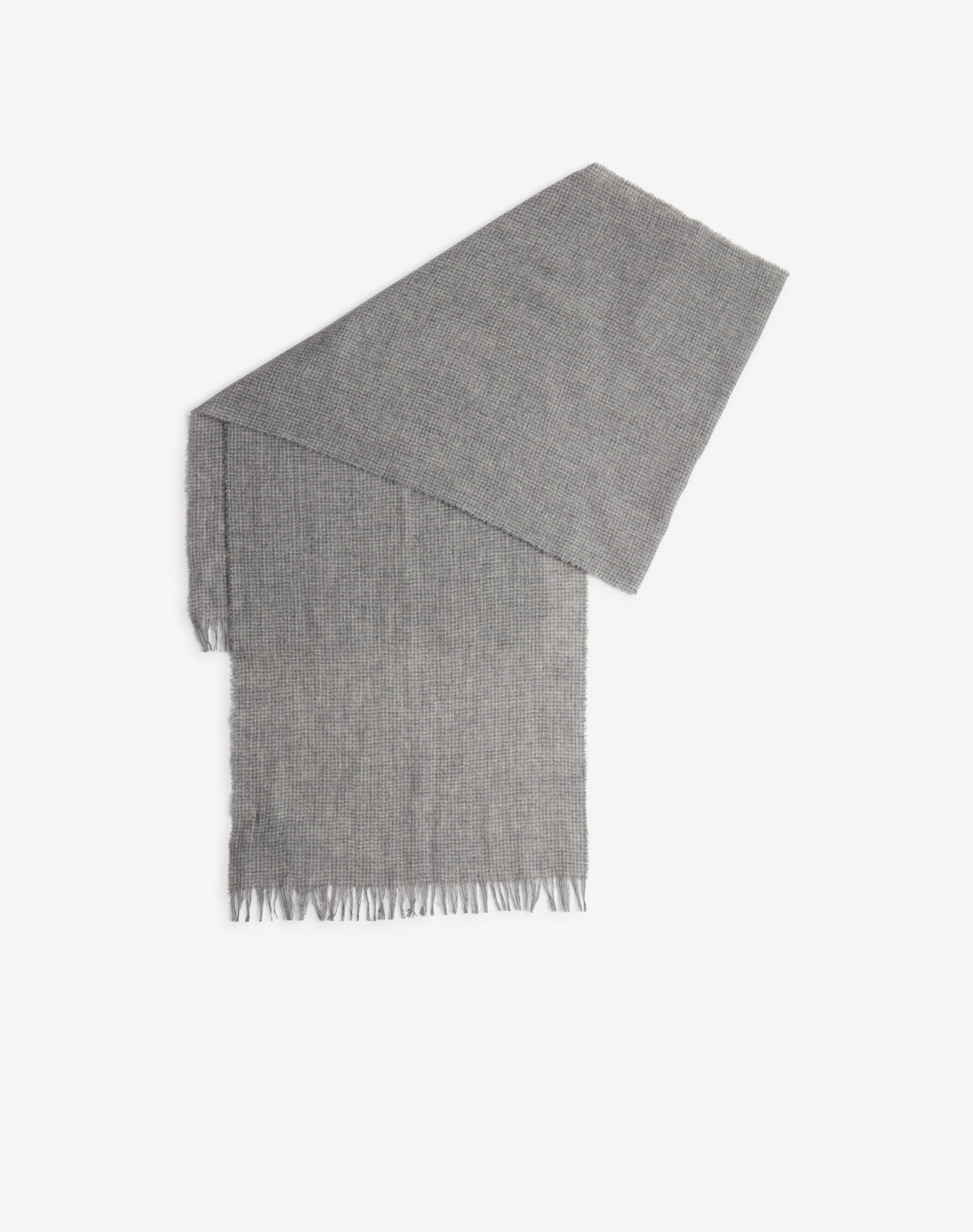 Shop Dunhill Cashmere Wool Puppytooth Lightweight Scarf In Grey