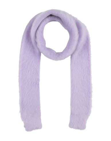 Shop Bottega Veneta Woman Scarf Lilac Size - Wool, Mohair Wool, Polyamide, Elastane In Purple